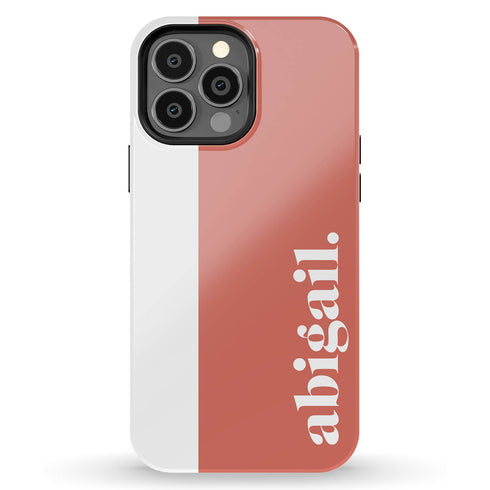 Elegant Striped Custom Serif Name iPhone Case