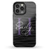 Monogram Personalized Dark Zebra iPhone Case