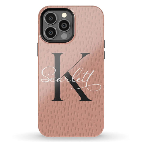Monogram Personalized Spotted Dots iPhone Case