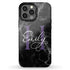 Monogram Personalized Black Marble iPhone Case