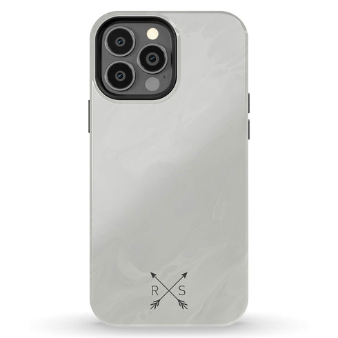 Custom Initials Crossed Arrows iPhone Case