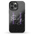 Monogram Personalized Dark Leopard iPhone Case