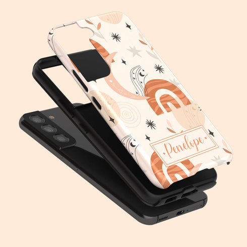Boho Rainbows Personalized Name Galaxy Case