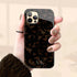 Dark Tortoiseshell Custom Initials iPhone Case