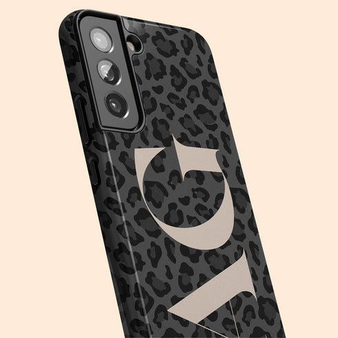 Oversized Leopard Custom Initials Galaxy Case