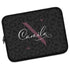 Dark Leopard Monogram Name Laptop Sleeve