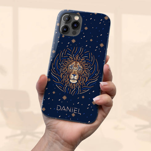 Zodiac Sign Personalized Name Galaxy Case
