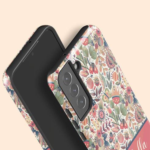 Cute Butterflies Custom Name Galaxy Case