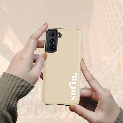 Elegant Solid Custom Serif Name Galaxy Case