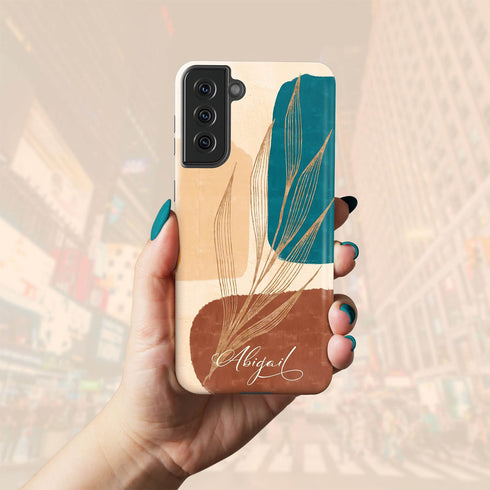 Abstract Shapes Custom Name Galaxy Case