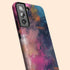 Colorful Abstract Oil Paint Custom Initials Galaxy Case
