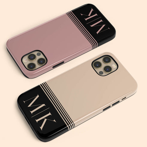 Large Custom Initials iPhone Case - Centered
