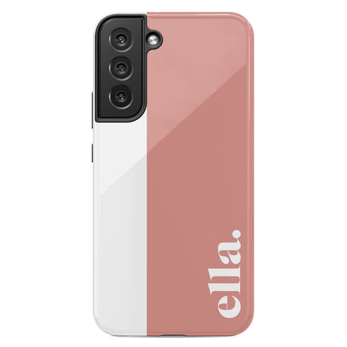 Elegant Striped Custom Serif Name Galaxy Case