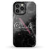 Monogram Personalized Black Marble iPhone Case