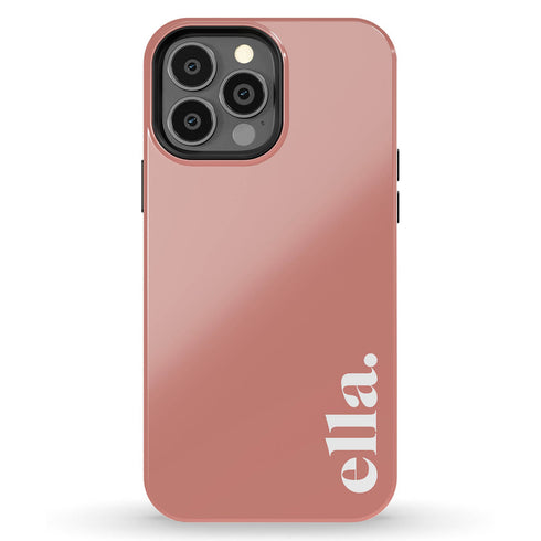 Elegant Solid Custom Serif Name iPhone Case