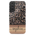 Wild Metallic Leopard Custom Name Galaxy Case - Grey