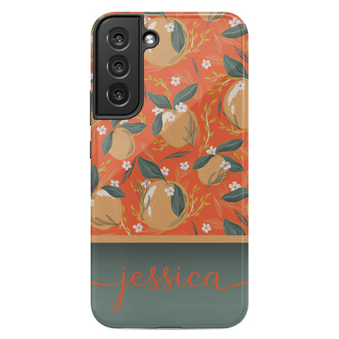 Christmas Oranges Custom Name Galaxy Case