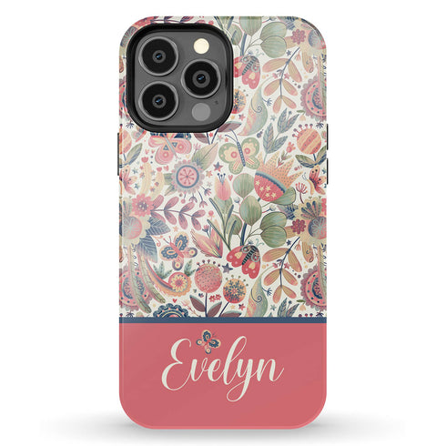 Cute Butterflies Custom Name iPhone Case