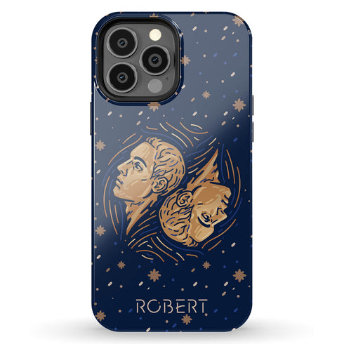 Zodiac Sign Personalized Name iPhone Case