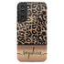 Wild Metallic Leopard Custom Name Galaxy Case - Gold