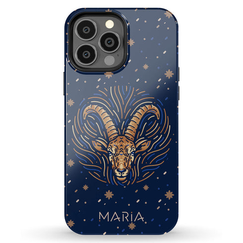 Zodiac Sign Personalized Name iPhone Case