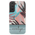 Tropical Flowers Custom Name Galaxy Case