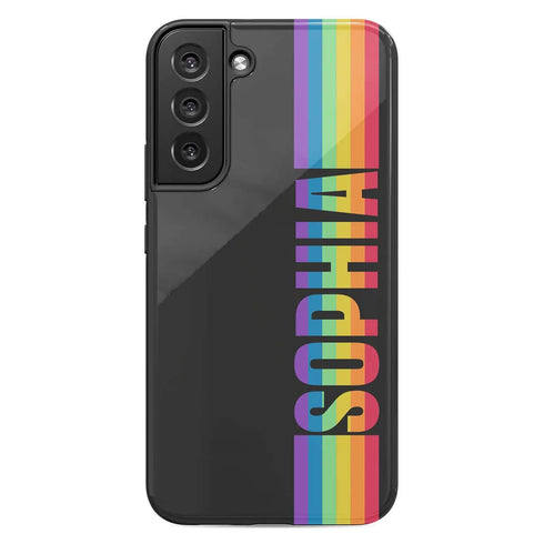 LGBTQ Custom Rainbow Name Pride Galaxy Case