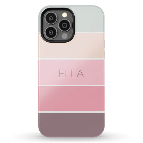 Ombre Stripes Custom Name iPhone Case
