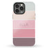 Ombre Stripes Custom Name iPhone Case