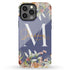 Blushing Flowers Monogram Custom Name iPhone Case