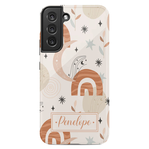 Boho Rainbows Personalized Name Galaxy Case