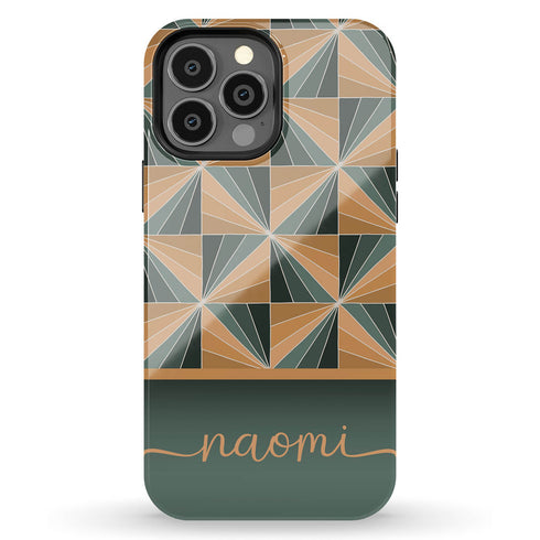 Christmas Pattern Custom Name iPhone Case
