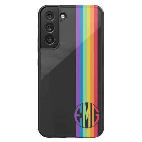 LGBTQ Custom Rainbow Monogram Pride Galaxy Case