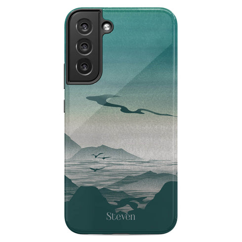 Watercolor Landscape Personalized Name Galaxy Case