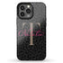 Monogram Personalized Dark Leopard iPhone Case - Hot Pink