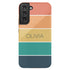 Ombre Stripes Custom Name Galaxy Case
