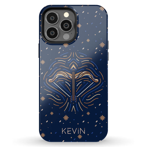 Zodiac Sign Personalized Name iPhone Case