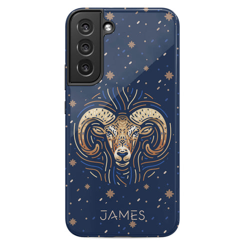 Zodiac Sign Personalized Name Galaxy Case