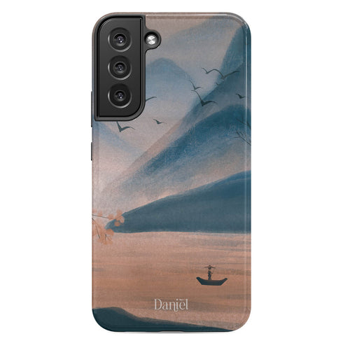 Watercolor Landscape Personalized Name Galaxy Case