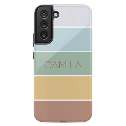 Ombre Stripes Custom Name Galaxy Case