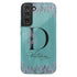 Monogram Teal & Purple Flowers Galaxy Case