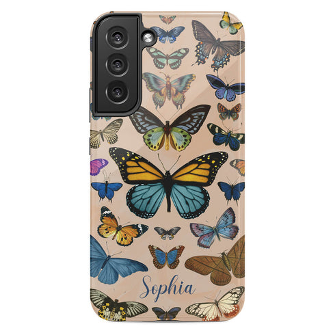 Exotic Butterflies Custom Name Galaxy Case