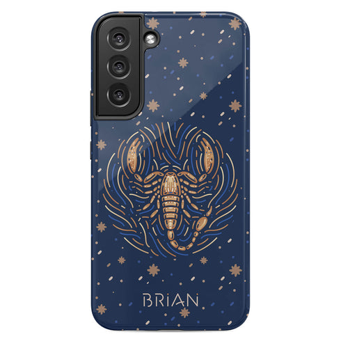 Zodiac Sign Personalized Name Galaxy Case