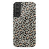 Custom Name Grey & Peach Leopard Galaxy Case