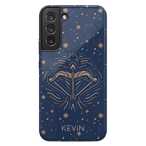 Zodiac Sign Personalized Name Galaxy Case