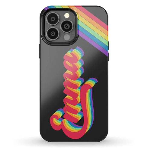 LGBTQ Pride Custom Dark Retro Name iPhone Case