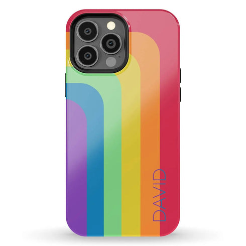 LGBTQ Pride Flag Rainbow Custom Name iPhone Case