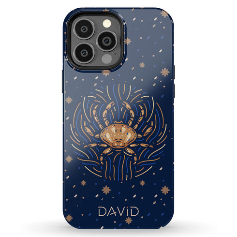 Zodiac Sign Personalized Name iPhone Case