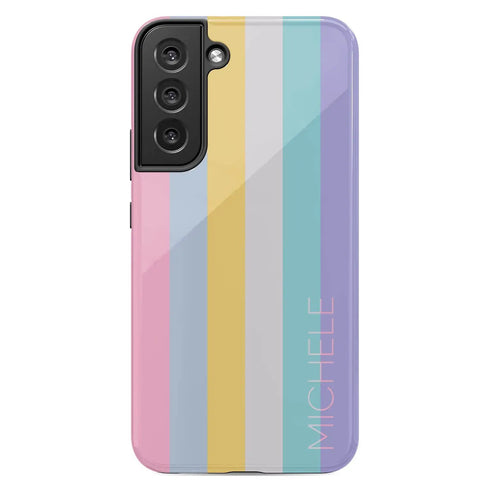Pastel Rainbow Custom Name Galaxy Case