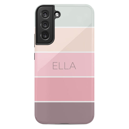 Ombre Stripes Custom Name Galaxy Case